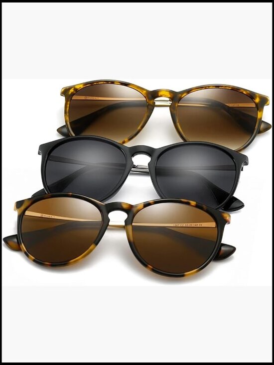 Premium Vintage Round Sunglasses UV400 Polarized TR90 main image 4